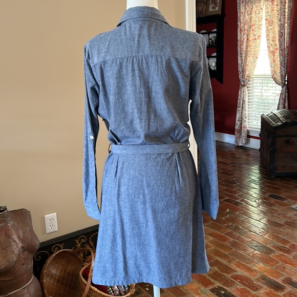 Chambray button front Dress szM - Picture 7 of 15